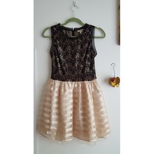 Black / Cream Cocktail Dress